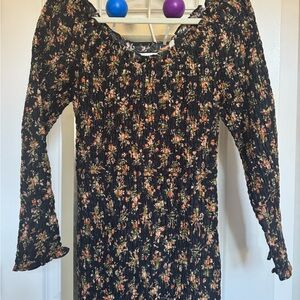 NWT DÔEN Roselia Smocked Midi Dress, Foxglove Floral, L